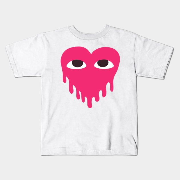 melted heart Kids T-Shirt by @isedrawing